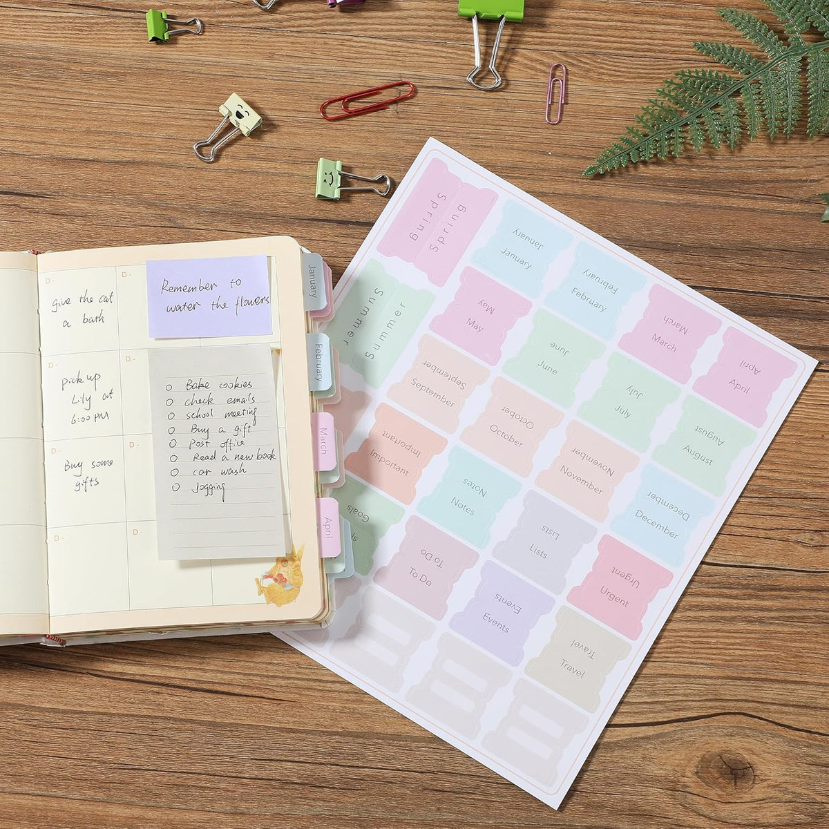 Mr. Pen- Monthly & Seasonal Planner Tabs, 84 Pack