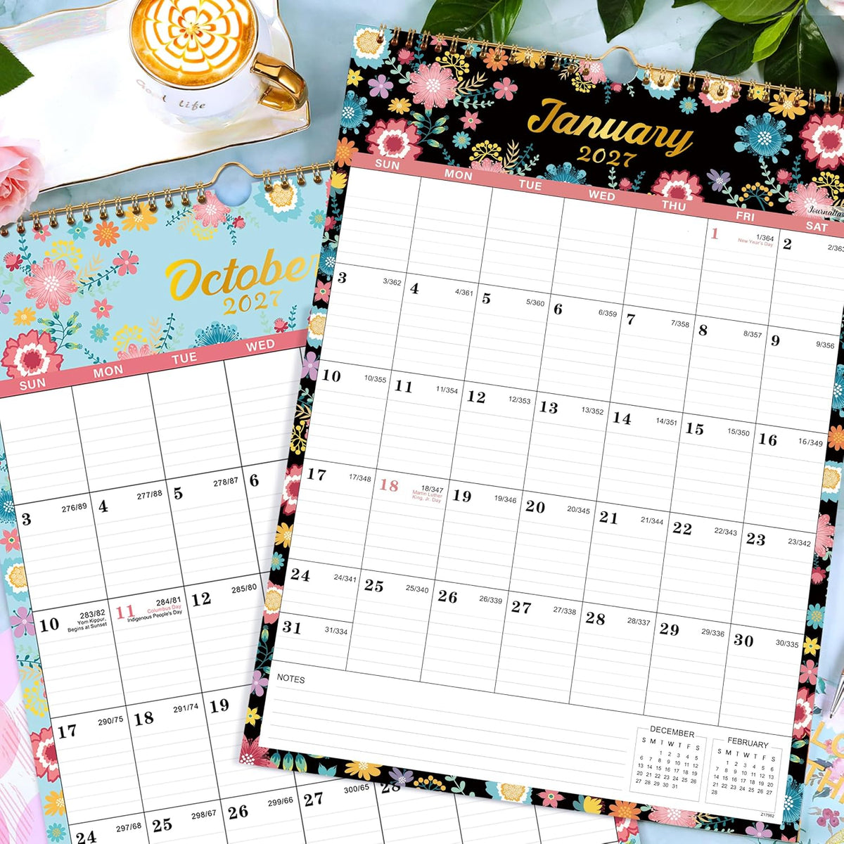 2027 Calendar - 2027 Wall Calendar, Jan. 2027 - Dec. 2027, 12" x 17"