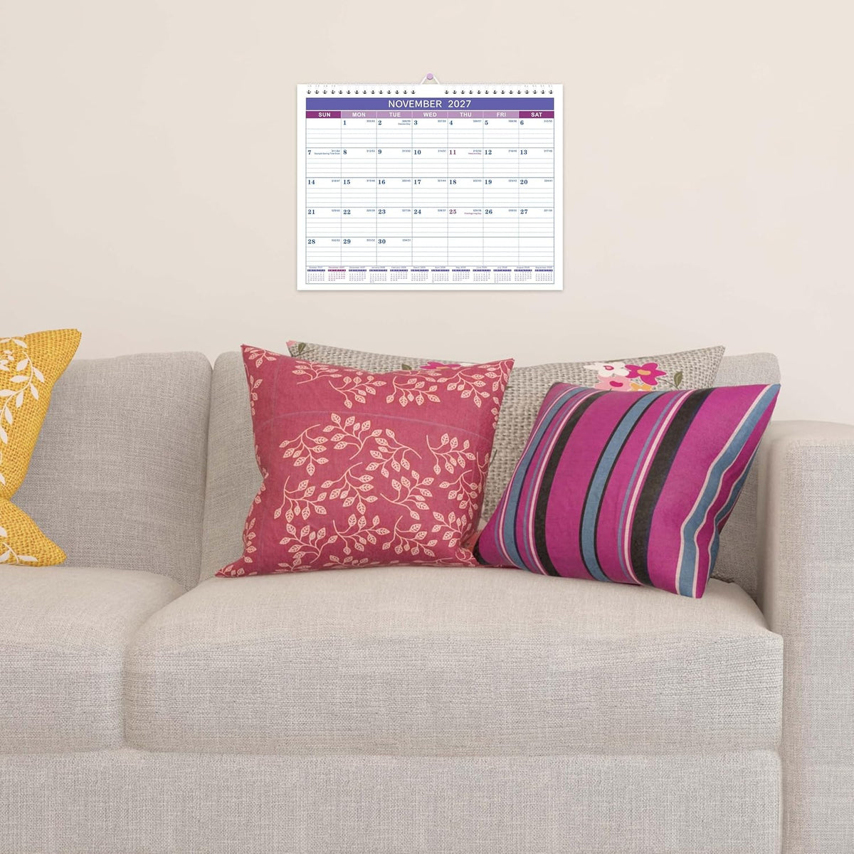 2027 Calendar, 2027 Wall Calendar 12 Month, 8.5" x 11", Wall Calendar 2027