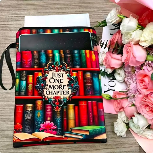Vintage Library Book Cover, 'read Another Chapter' Quote, Zippered Pouch, Organizers, Fits Paperback/hardcover Books, Ideal Gift for Book Lovers