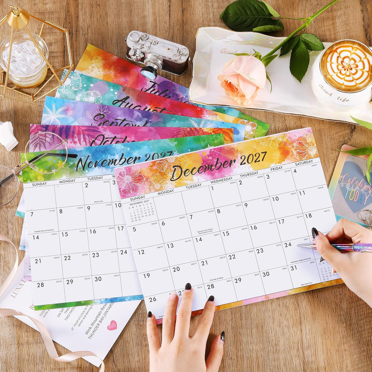 Magnetic Calendar 2027 for Fridge, 12 Months Calendar Jan.2027-Dec.2027