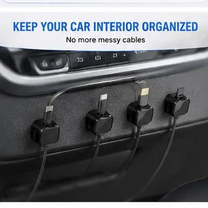10PCS Black Plastic Magnetic Cable Organizer Clips - Self-Adhesive, Easy-to-Clean, 16x12x3 cm, 55g Cable Organizers for Cords, Universal Compatibility Car Interior Stowing Clips, Work Accessories, Desk Supplies