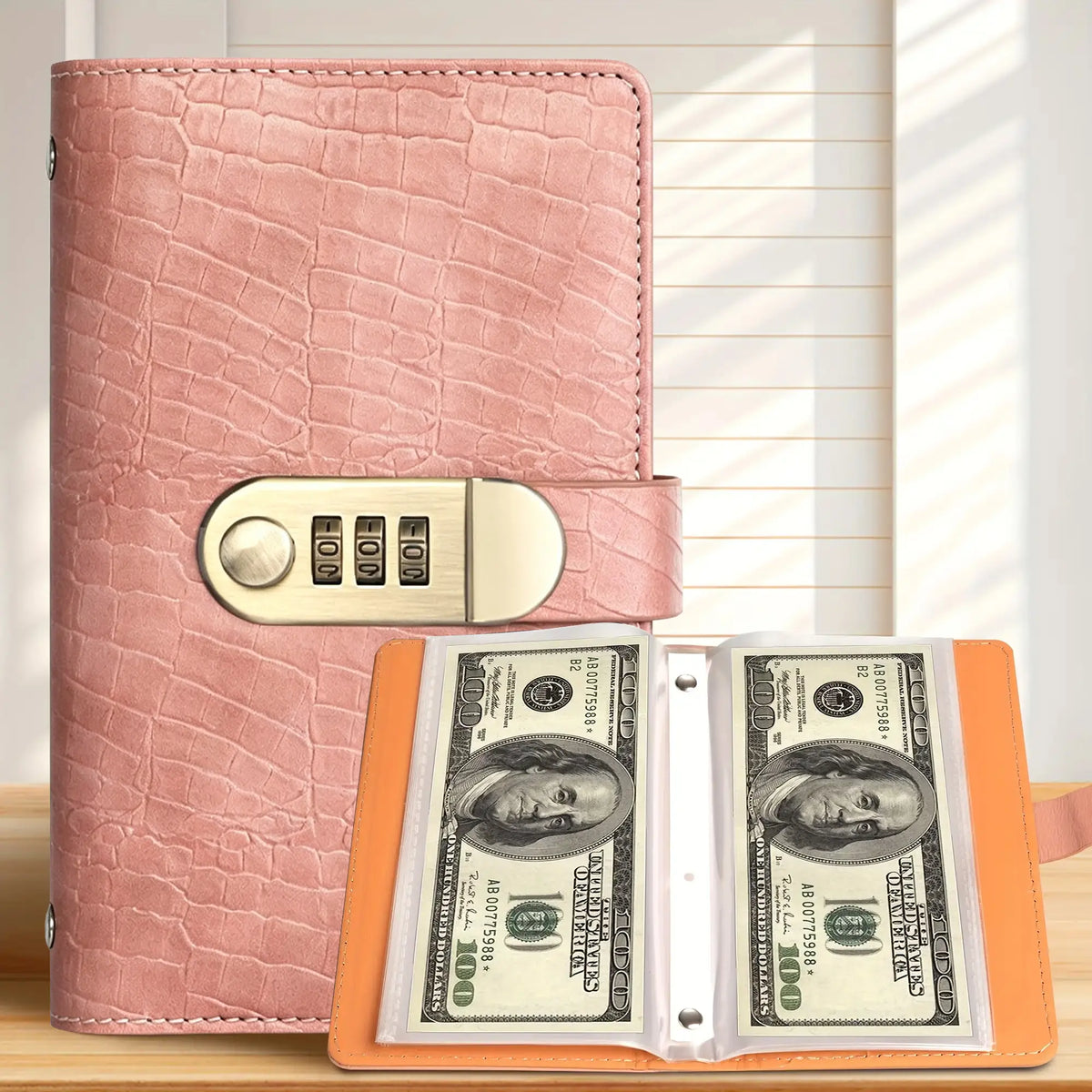 A6 Password Lock Savings Notebook - 1 Count Small Accounting Notebook for Financial Management, Money and Important Information Storage