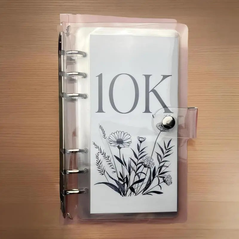 【Father's Day Gift】A6 12-Month Savings Challenge Binder (1 Count) - Spiral Bound Planner, Savings Goal Tracker, Monthly Budget Organizer, Cash Envelopes, Office Stationery Supplies, Home Office Use, New Year, Valentine's Day, Dealsforyoudays Notebook