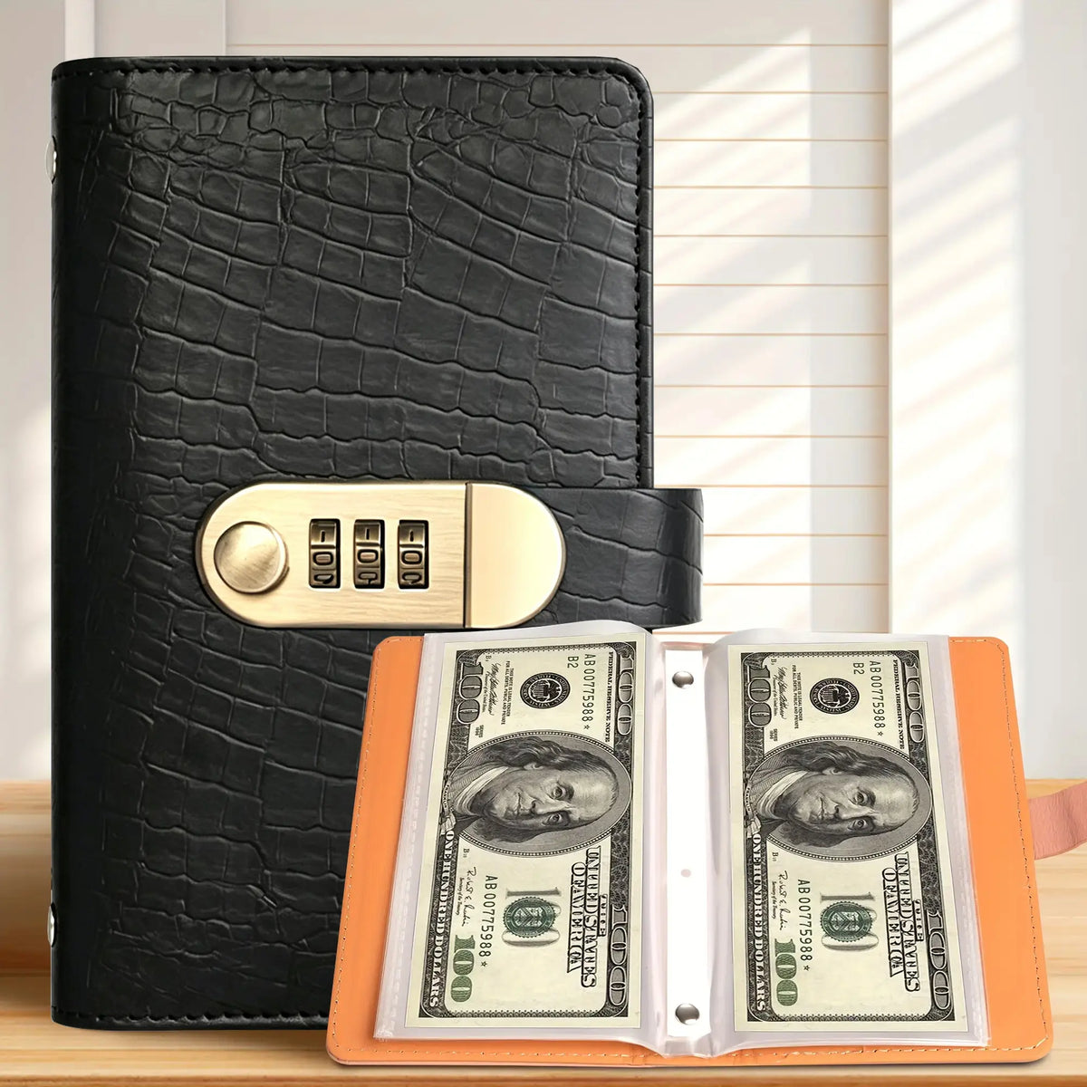 A6 Password Lock Savings Notebook - 1 Count Small Accounting Notebook for Financial Management, Money and Important Information Storage