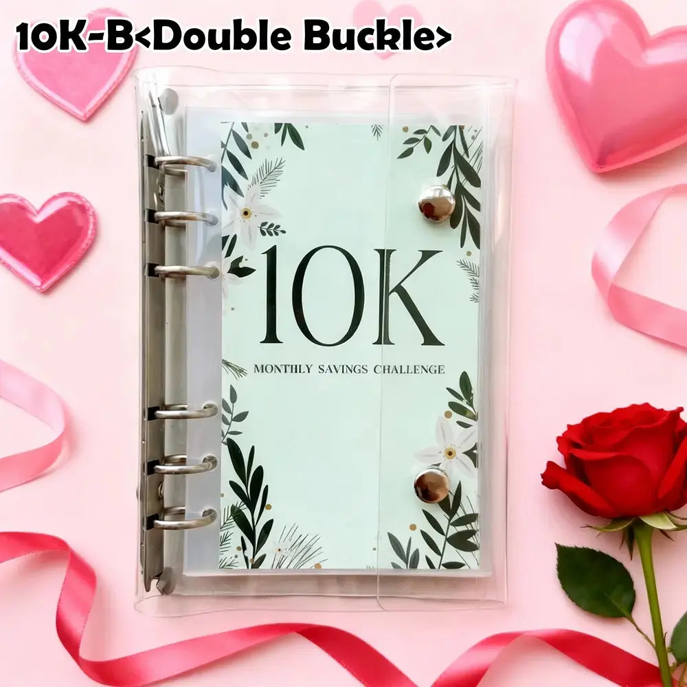 A6 12 Month Money Saving Challenge Binder, 1 Count Money Saving Budget Binder, Budget Planner Notebook with Cash Envelopes, Savings Challenges Book for Home Office, 2026 New year Valentine's Day Gift #GLOBAL PICKS